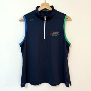 NWOT Ralph Lauren RLX Airtech Piqué Quarter-Zip Sleeveless Polo